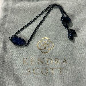 Limited Edition Elaina Bracelet in Midnight Blue Metal in Blue Druzy